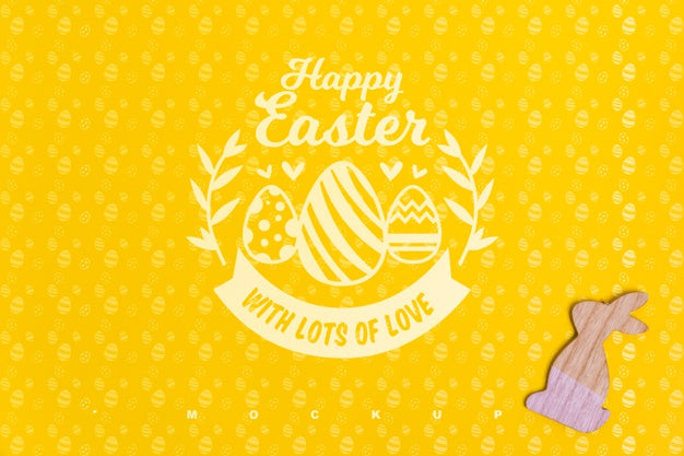 Top View Easter Composition With Copyspace Psd