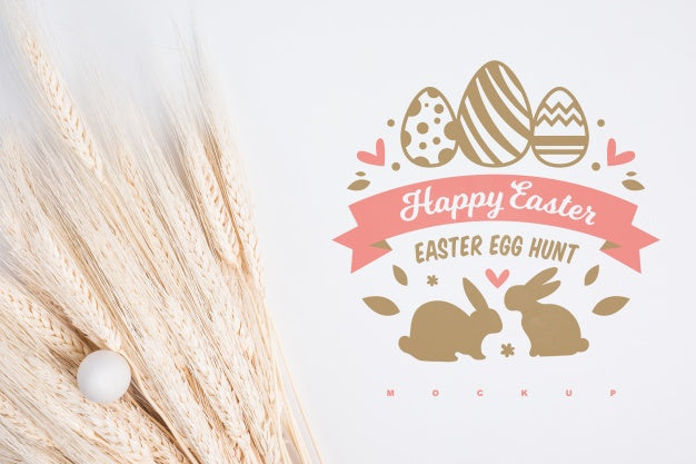 Top View Easter Mockup Composition Psd