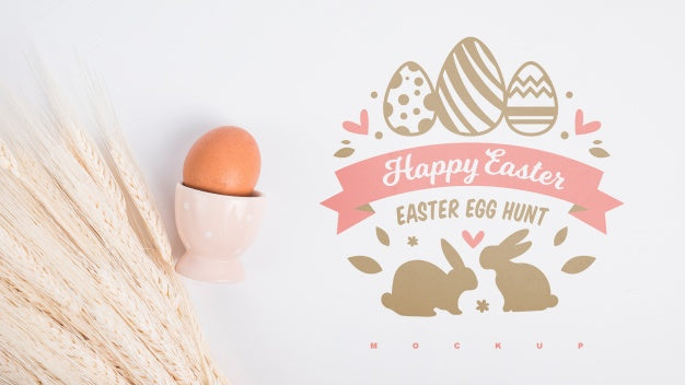 Top View Easter Mockup Composition Psd