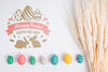 Top View Easter Mockup Composition Psd