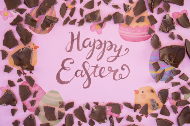 Top View Easter Mockup Psd