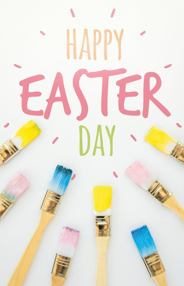 Top View Easter Mockup Psd