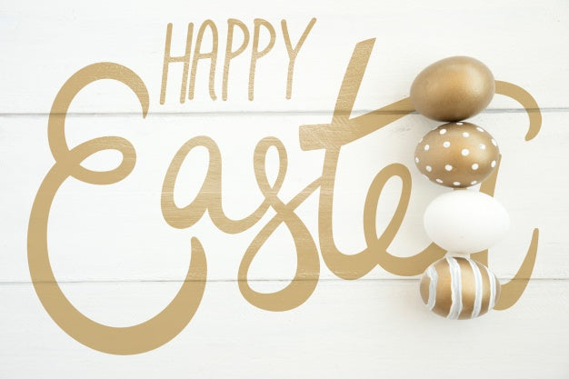 Top View Easter Mockup Psd