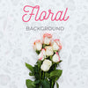 Top View Elegant Floral Background Psd