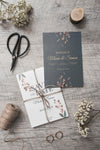 Top View Elegant Wedding Card With Mock-Up Psd