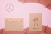 Top View Envelope With Ballerina Psd