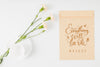 Top View Floral Mock-Up Positive Quote Psd