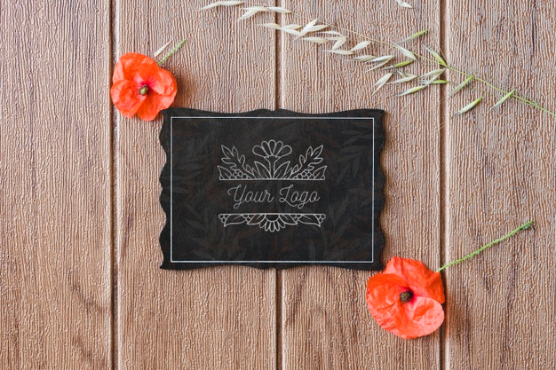 Top View Flower Shop Mock-Up Psd