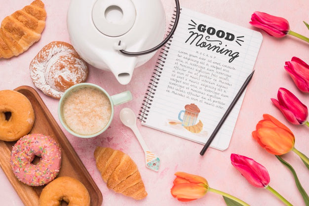 Top View Flowers With Copy Space Psd