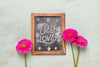 Top View Flowers With Copy Space Psd