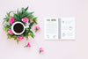 Top View Flowers With Copy Space Psd