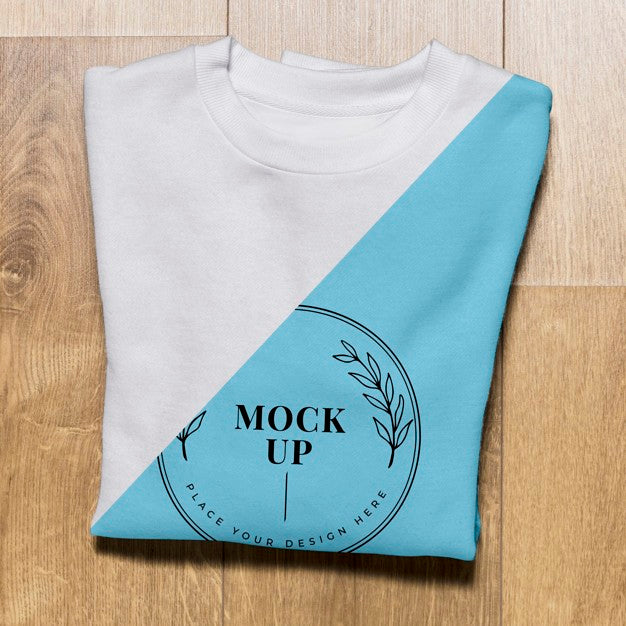Top View Folded Hoodie Mock-Up Psd