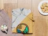 Top View Folded Hoodie Mock-Up With Cookies Psd