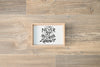 Top View Frame Mockup On Wooden Background Psd