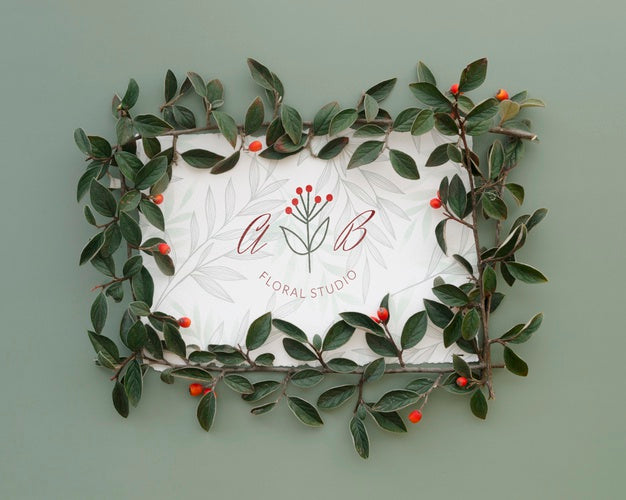 Top View Frame Surrounded Boy Leaves Psd