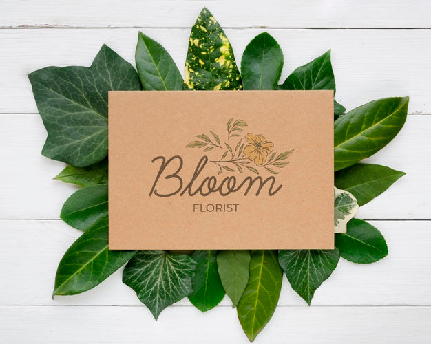 Top View Frame With Nature Leaves Concept Psd