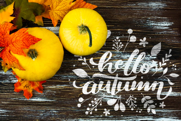 Top View Frame With Pumpkins And Copy-Space Psd