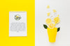 Top View Fresh Lemonade Concept With Mock-Up Psd