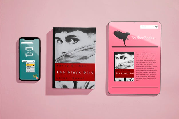 Top View Front And Back Covers Of A Book Psd