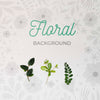 Top View Green Leaves Floral Background Psd