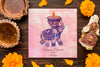 Top View Happy Diwali Festival Mock-Up Elephant And Flowers Psd