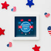 Top View Happy Independence Day Frame With Mock-Up Psd