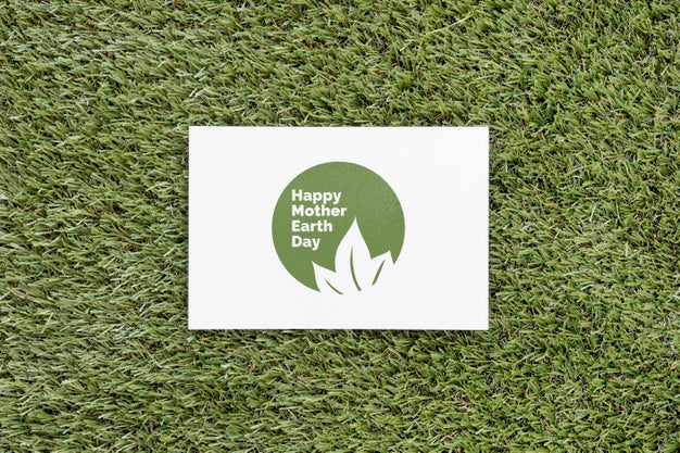 Top View Happy Mother Earth Day Psd