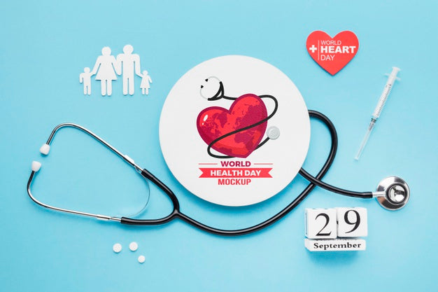 Top View Health Day Mock-Up Psd