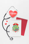 Top View Health Day Mock-Up With Stethoscope Psd