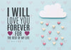 Top View Heart Shapes And Cloud Psd