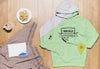 Top View Hoodie Mock-Up With Snack And Tablet Psd
