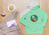 Top View Hoodie Mock-Up With Tablet And Snack Psd