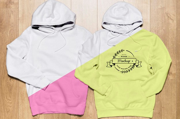 Top View Hoodies Mock-Up Psd