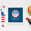 Top View Independence Day Frame With Mock-Up Psd