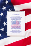 Top View Independence Day Notepad With Mock-Up Psd