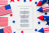 Top View Independence Day With Mock-Up Psd