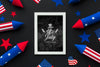 Top View Independence Day With Mock-Up Psd
