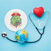Top View International Health Day Stethoscope And Globe Psd