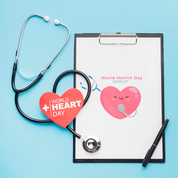 Top View International Health Day Stethoscope Psd