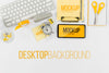 Top View Keyboard And Mobile Phone With Mock-Up Psd