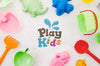 Top View Kids Toy Collection Psd