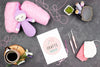 Top View Knitting Products And Doll Psd