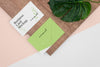 Top View Leaf, Stationery And Wood Psd