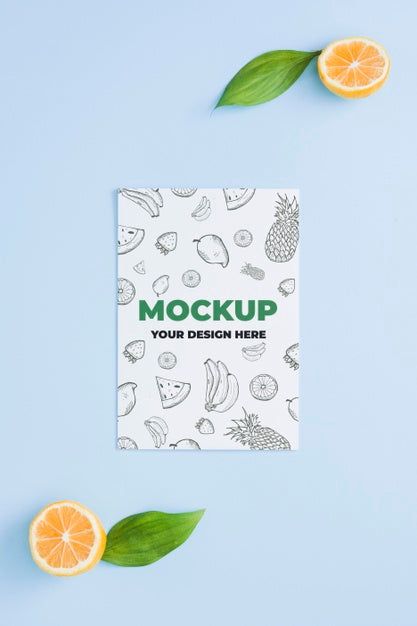 Top View Lemon On Table Psd