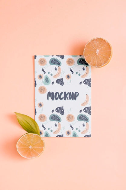 Top View Lemon On Table Psd