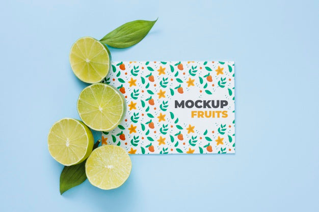 Top View Lemon On Table Psd