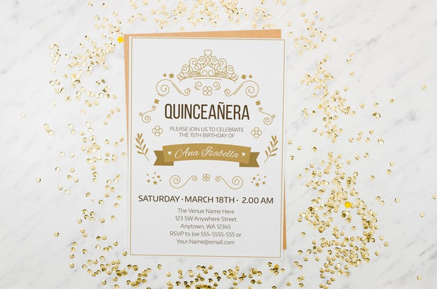 Top View Lovely Card Mock-Up Psd