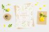 Top View Lovely Paper Mock-Up Psd