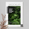 Top View Magazine And Plant Psd