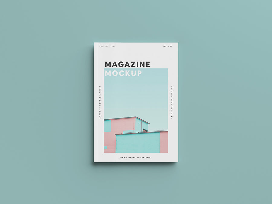 Top View Magazine Mockup